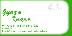 gyozo knarr business card